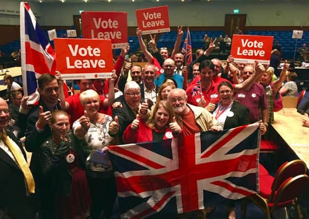 Joy in Portsmouth as Brexit campaigners celebrate a victory in the EU referendum vote