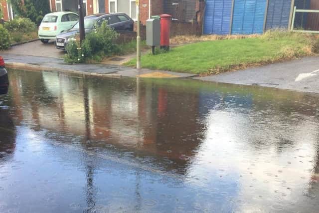 Flooding in Miller Drive, Fareham. Picture: Sharon Trotter