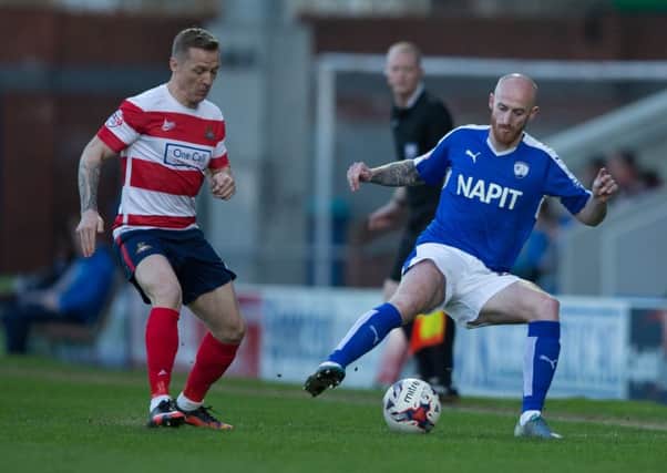 Drew Talbot, right, is a man who Paul Cook believes will be very popular with the Fratton faithful. Picture: James Williamson