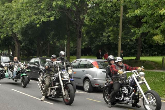 Bikers head the Paulsgrove parade Picture: Mick Young (160767-05)