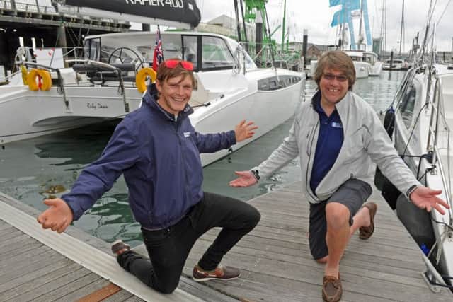 Ryan Vick, left, and John Madina from Multi Hull World
Picture: Ian Hargreaves (160847-2)