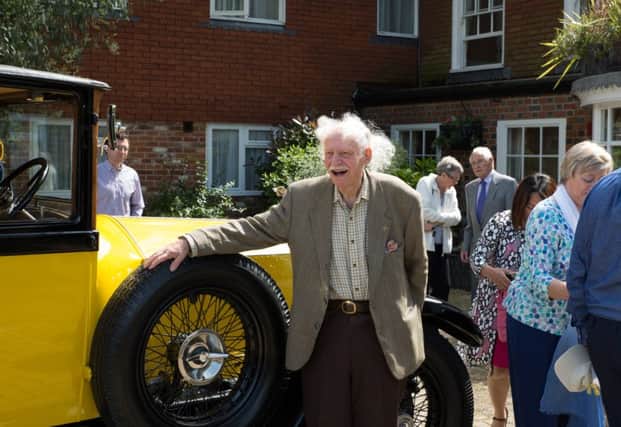 Robert Harmer rode in a vintage Rolls-Royce on the day of his birthday last month