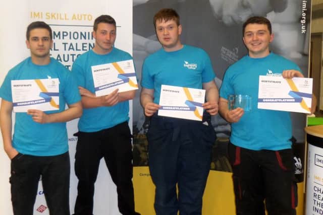 Matthew Churchill, Lewis Blake, Reece Sullivan, and winner Zac Jiggins