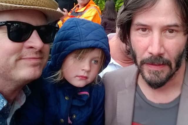 Ciara, 4, wasn't bothered by meeting Keanu Reeves at Goodwood
