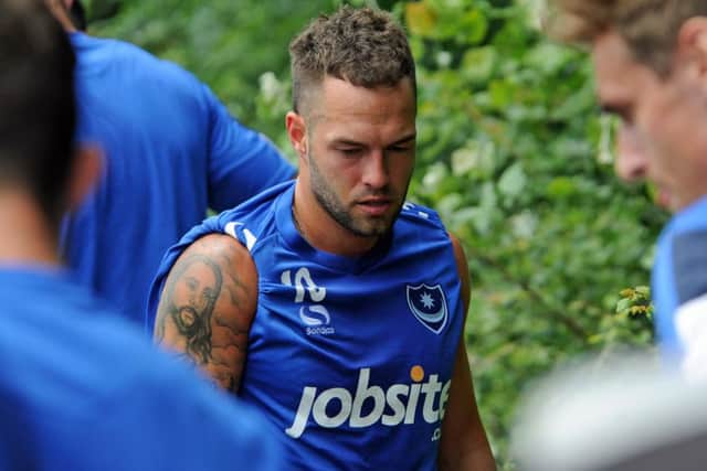 Milan Lalkovic during Pompey pre-season training today Picture: Ian Hargreaves