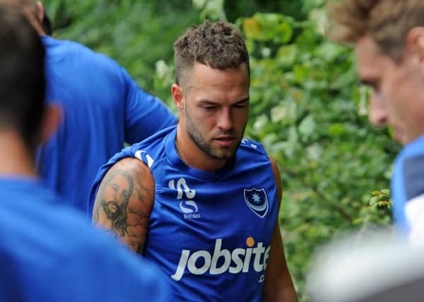 Milan Lalkovic during Pompey pre-season training today Picture: Ian Hargreaves