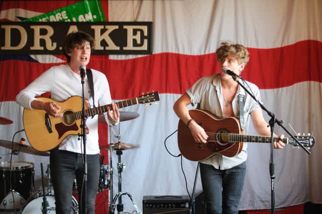 The New Boys performing at last year's Drakefest at The Admiral Drake