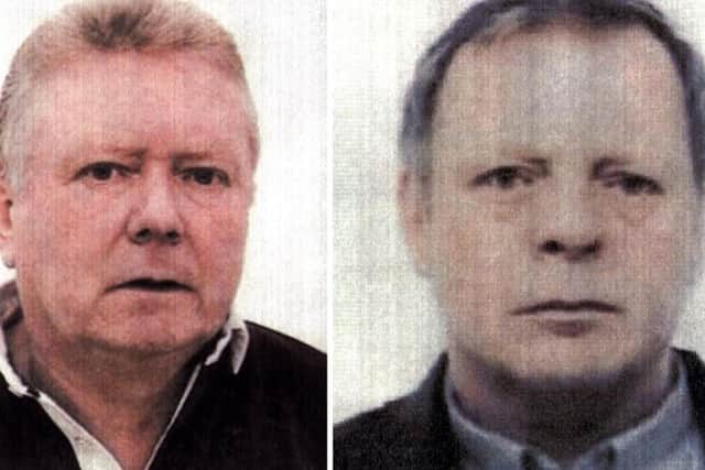 Metropolitan Police photos of Kenneth Regan and William Horncy who have been named by Hampshire Police as prime suspects in the unsolved murder case of Michael Schallamach dating back more than 20 years.