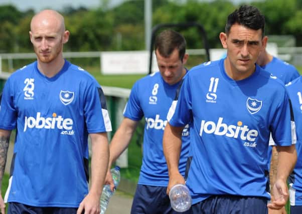 From left: Drew Talbot, Michael Doyle and Gary Roberts should start the season in the Blues' starting line-up Picture: Ian Hargreaves