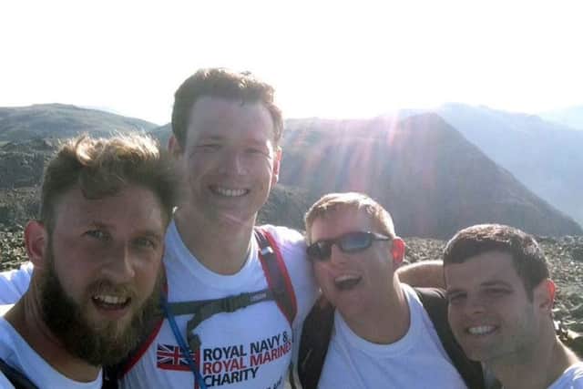AB Candler, Lt Reeves, Lt Griffiths and SLt Allen celebrate conquering Scafell Pike" aIgyC2XdLpDmu0dUfqyj