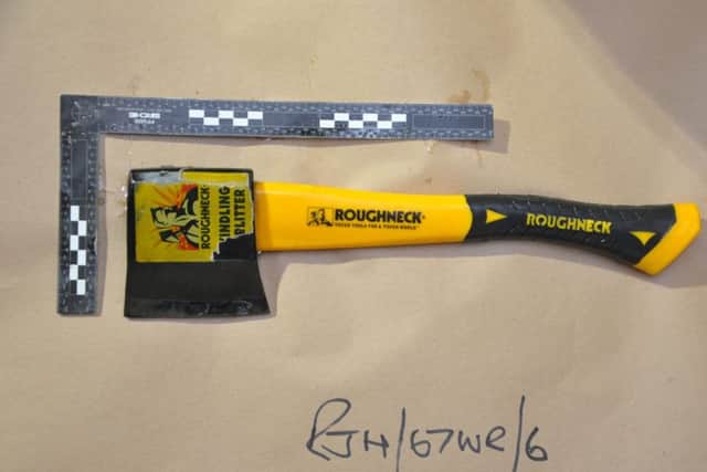 Axe Brendon Willis used to murder Christopher Butler
