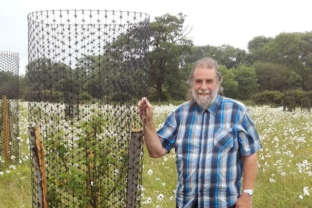 Richard Hitchcock at the orchard