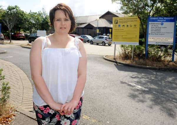 Isobel Wood from Gosport wants to warn people about the disabled parking situation at Gosport War Memorial, which she thinks is misleading Picture: Sarah Standing (160920-4927)