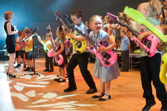 Children having fun during the festival