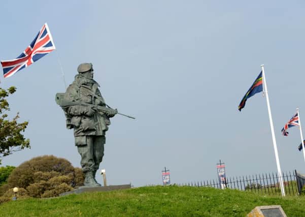 The Yomper statue outside the Royal Marines Museum at Eastney