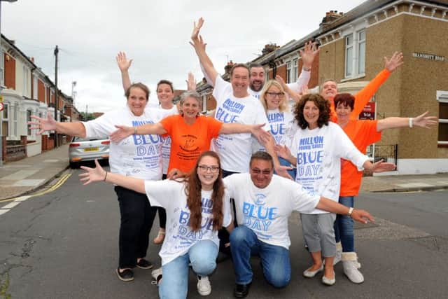 Tom Prince's family celebrate after reaching Blue Day's £1m target
Picture: Sarah Standing (160930-5664)