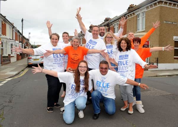 Tom Prince's family celebrate after reaching Blue Day's £1m target
Picture: Sarah Standing (160930-5664)