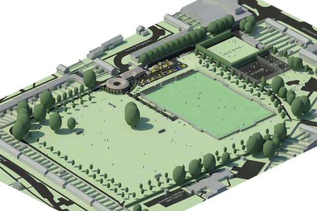 A CGI of Front Lawn Recreation Ground