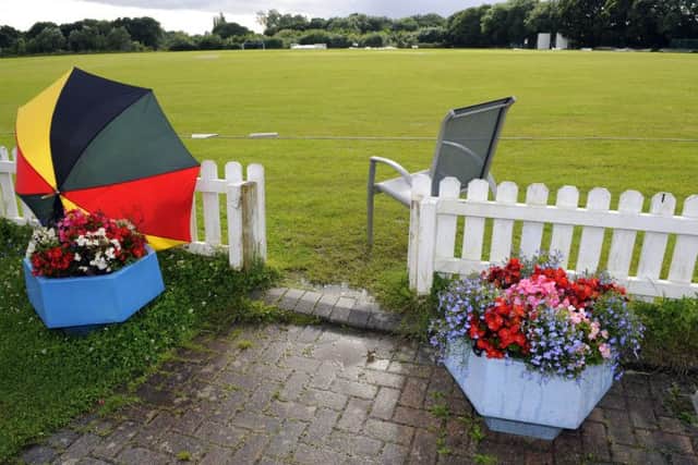 Burridge's clash with Havant was abandoned due to boggy area on the outfield. Picture: Malcolm Wells (160702-4723)