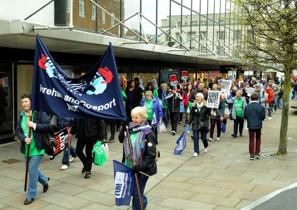 Teachers strike and march through Portsmouth city centre in 2014