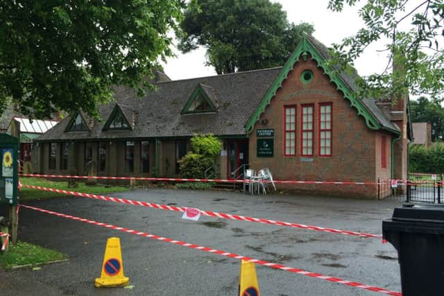 A tree fell on the Paterson Centre in Swanmore and damaged the roof
Picture: Kimberley Barber
