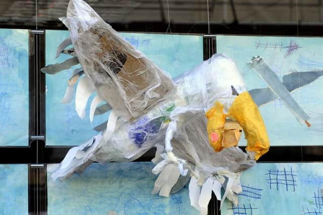 Lee Infant School's model of a very hungry seagull
Picture: Malcolm Wells (160701-4426)