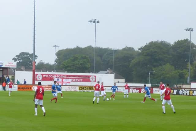 Action from Pompey's 3-3 draw at Sligo Rovers last night    Picture: Neil Allen