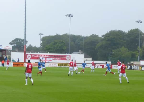Action from Pompey's 3-3 draw at Sligo Rovers last night    Picture: Neil Allen