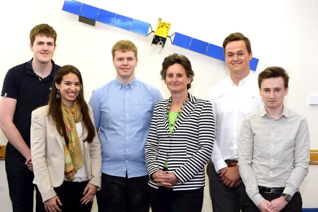 From left, Richard Morton, Laia Ramio Tomas, Charles Parkinson, Flick Drummond MP, Callum Thorpe and Matthew Holloway
Picture: Airbus Defence and Space