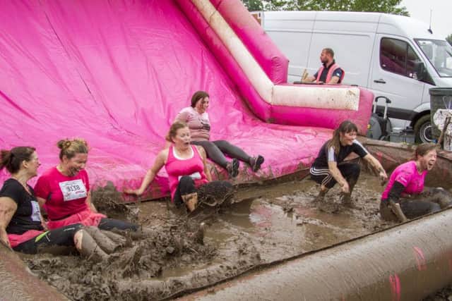 Competitors in the Race for Life Pretty Muddy event Picture: Lee Hellwing