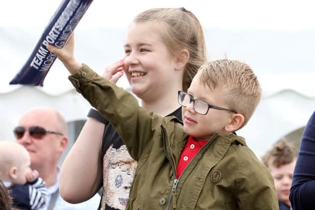 Rhys Matthews welcomes home his father with his cousin Charlotte Olivier