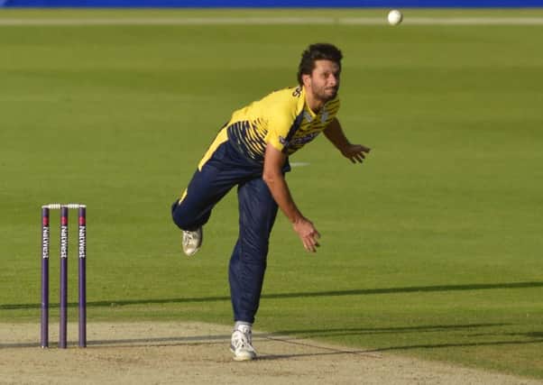 Shahid Afridi impressed but was unable to lead Hampshire to victory   Picture: Neil Marshall