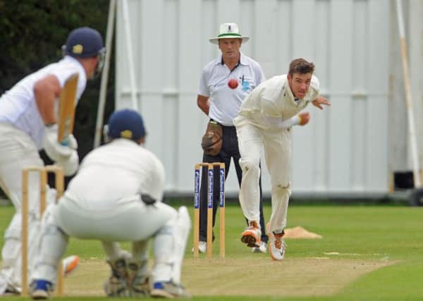 Geoff Dodds bowling for Burridge. Picture Ian Hargreaves  (151408-4)
