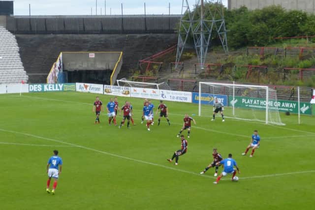 Action from Pompey's 2-0 win over Bohemians   Picture: Neil Allen