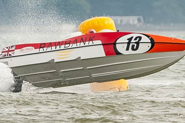 One of the powerboats in action at Stokes Bay			Pictures: Keith Woodland (160992-250)