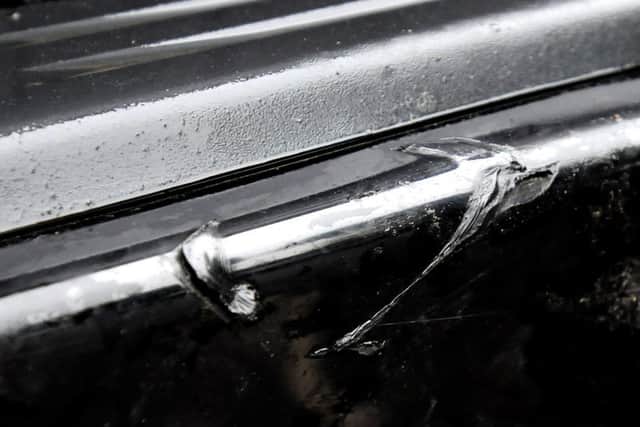 A scratched car