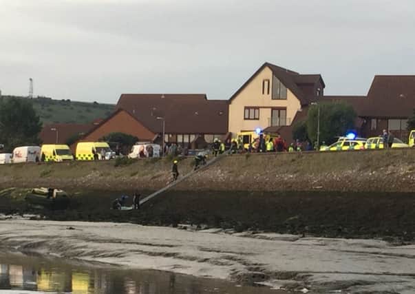 Gafirs on the scene in Port Solent where people were reported in distress in thr water Picture: Gafirs