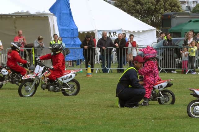 The Tigers Childrens Motorcycle display Team in action on Castle Field Picture: Mick Young