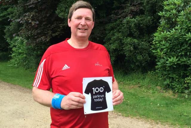 Ian Glading completed his 100th parkrun at Havant on Saturday