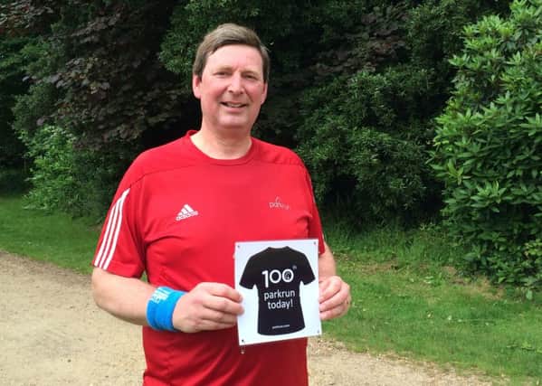 Ian Glading completed his 100th parkrun at Havant on Saturday