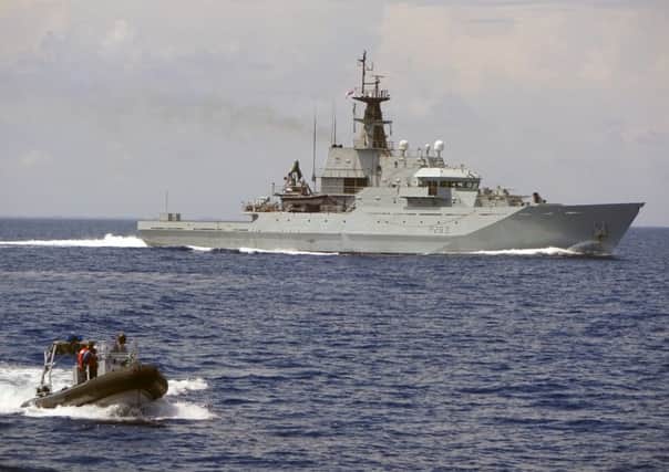 HMS Mersey during a recent deployment in the Caribbean