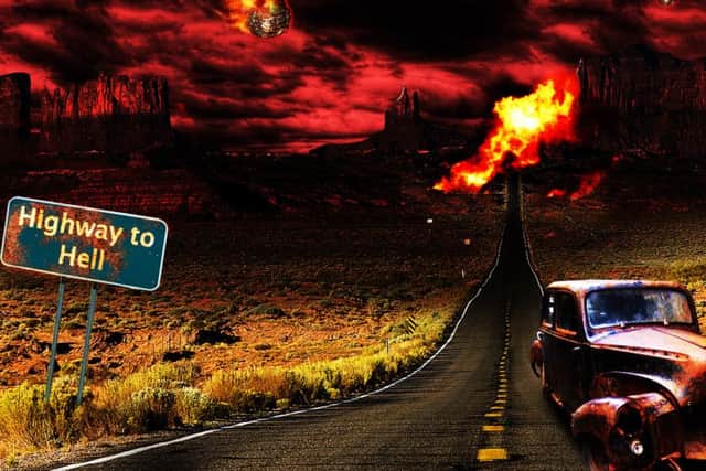 Take the highway, rather than the road, as its an awful lot quicker!