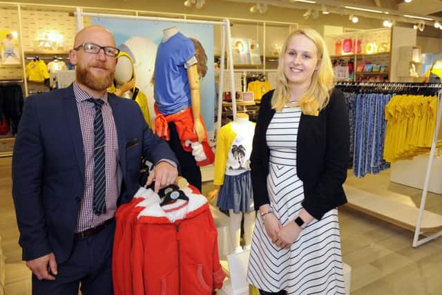 Manager Lincoln Ashley with deputy manager Sophie Thomas in the new store