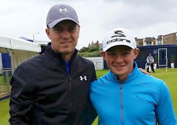 Scott Gregory, right, with Jordan Spieth