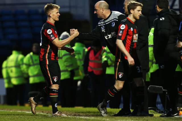 Matt Ritchie returned to Fratton Park with Bournemouth to face Paul Cook's Blues in January. Picture: Joe Pepler