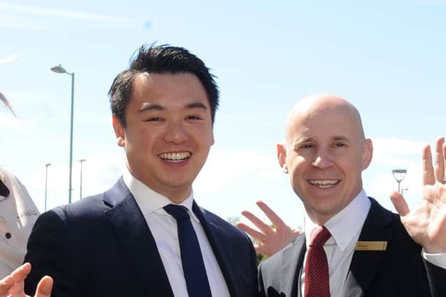 Havant MP Alan Mak and Next manager Andrew Maitland