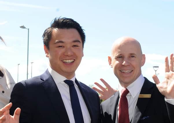 Havant MP Alan Mak and Next manager Andrew Maitland