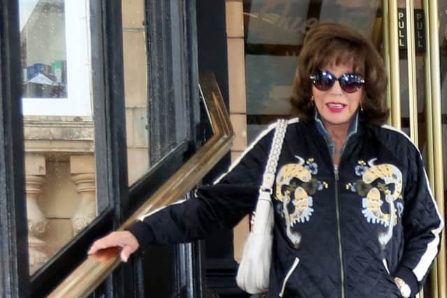Joan Collins at the Queen's Hotel in Southsea Picture: UKNIP