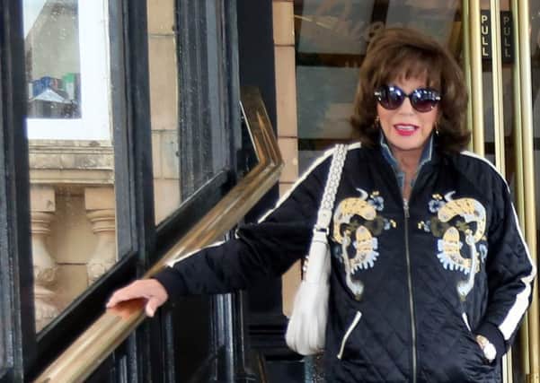 Joan Collins at the Queen's Hotel in Southsea Picture: UKNIP