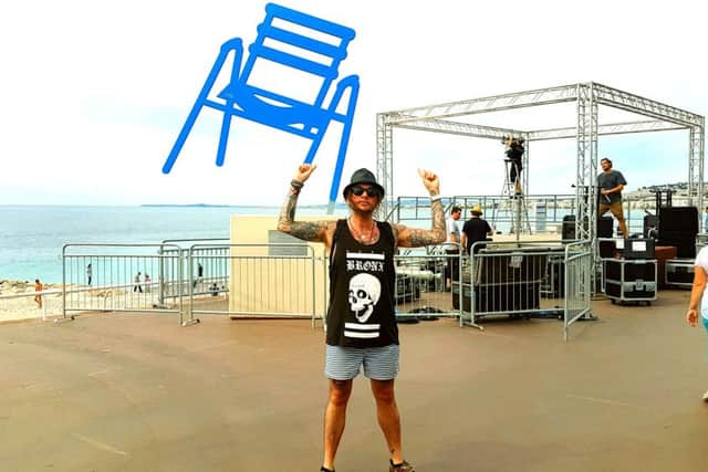 Robbie Coulter on the Promenade des Anglais earleir in the day before the massacre